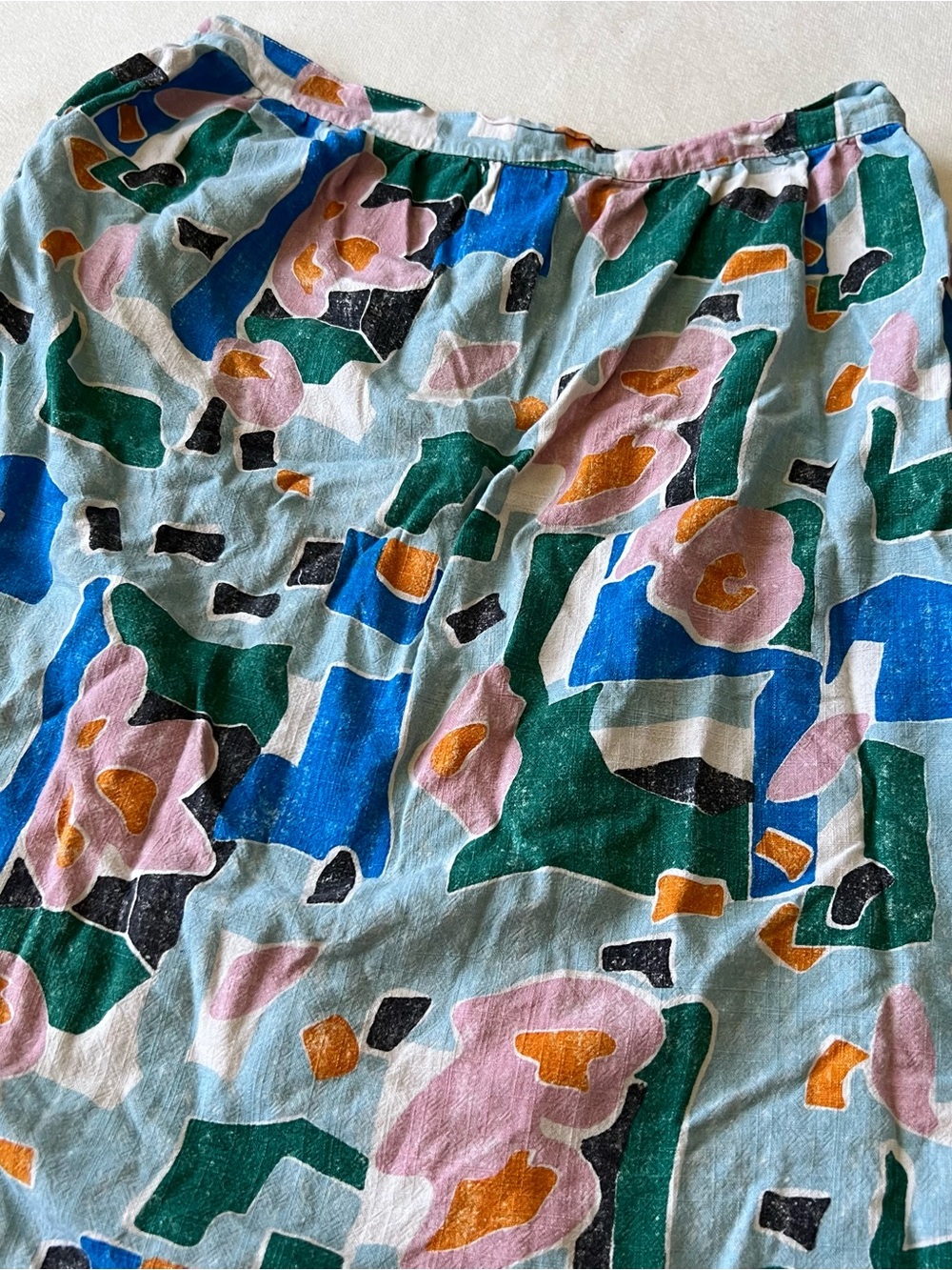 Bobo Choses Multicolor Abstract Floral Skirt — Teal, Pink & Blue Accents Design - Picture 7 of 7